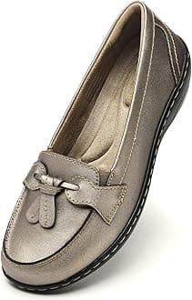 Artisure Women's Classic Comfort Leather Loafers Casual Slip-Ons Stylish Tassel Dress Shoes Cute Work Office Flats Everyday Walking Shoes
