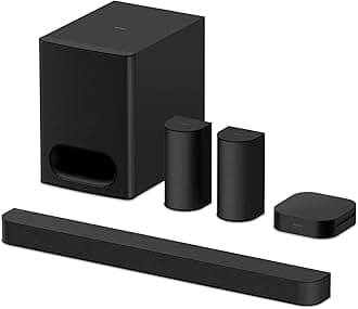 Bravia Theatre System 6(HT-S60) Real 5.1ch 1000W,Dolby Atmos/DTS:X Soundbar Home Theatre with Powerful subwoofer & Wireless Rear Speakers,Voice Zoom3,BCA App, Bluetooth,HDMI eARC