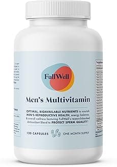 FullWell Men's Multivitamin - Daily Multivitamin for General & Reproductive Health - Supports Sperm Health & Hormone Balance - Fertility & Conception Support - Men's Prenatal - 120 Count (30 Servings)