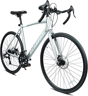 700C Lightweight Aluminum Road Bike, 16-Speed Racing Bicycle with Disc Brakes, Hybrid Commuter Bike for Men and Women, Perfect for City Roads and Outdoor Cycling