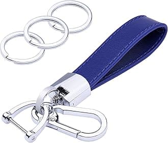 - Wisdompro Genuine Leather Car Keychain, Universal Heavy Duty Key Fob Keychain Leather Key Chain Holder for Men and Women