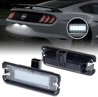 LED License Plate Light for Ford Mustang 2015-2023 Rear Bumper Tag Lamps Assembly 6000K White, 2PCS