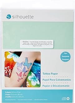 Silhouette America Temp Tattoo Paper, 8.5x11 Inches, Basic