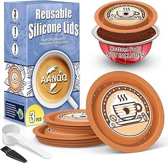 - Reusable Lids for Nespresso Pods Vertuo, 3pcs Food Grade Silicone Caps for Any Sizes of Reusable Nespresso Vertuo Pod Refillable Vertuo Capsule (3pcs Silicone Lids-No Capsule)
