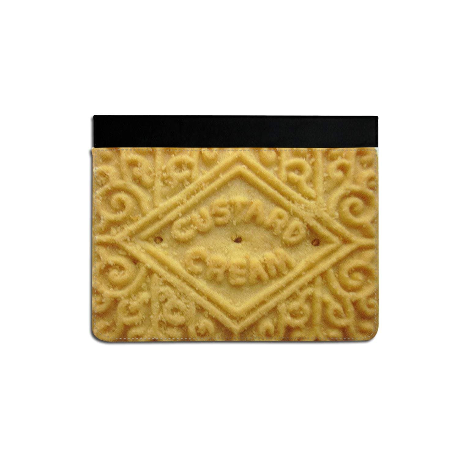 Custard Cream Biscuits Printed iPad Mini Black Leather Case