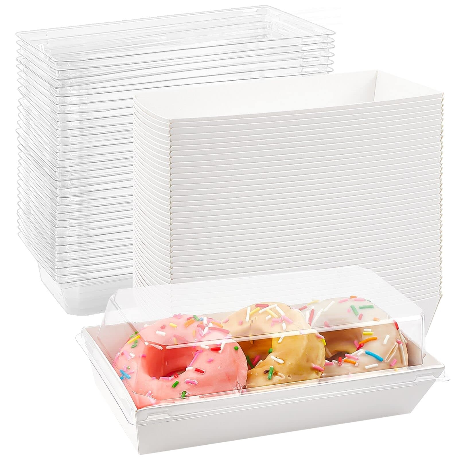 Paper Charcuterie Boxes with Clear Lids