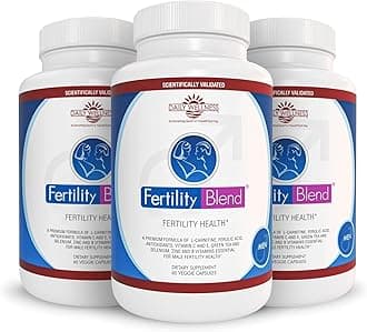 Fertility Blend Daily Wellness for Men - Male Fertility Supplements, Vitamin Blend Pills - Male Count Pre-Conception for Him - Fertility Supplements for Men - 60 Capsules, 3 Pack