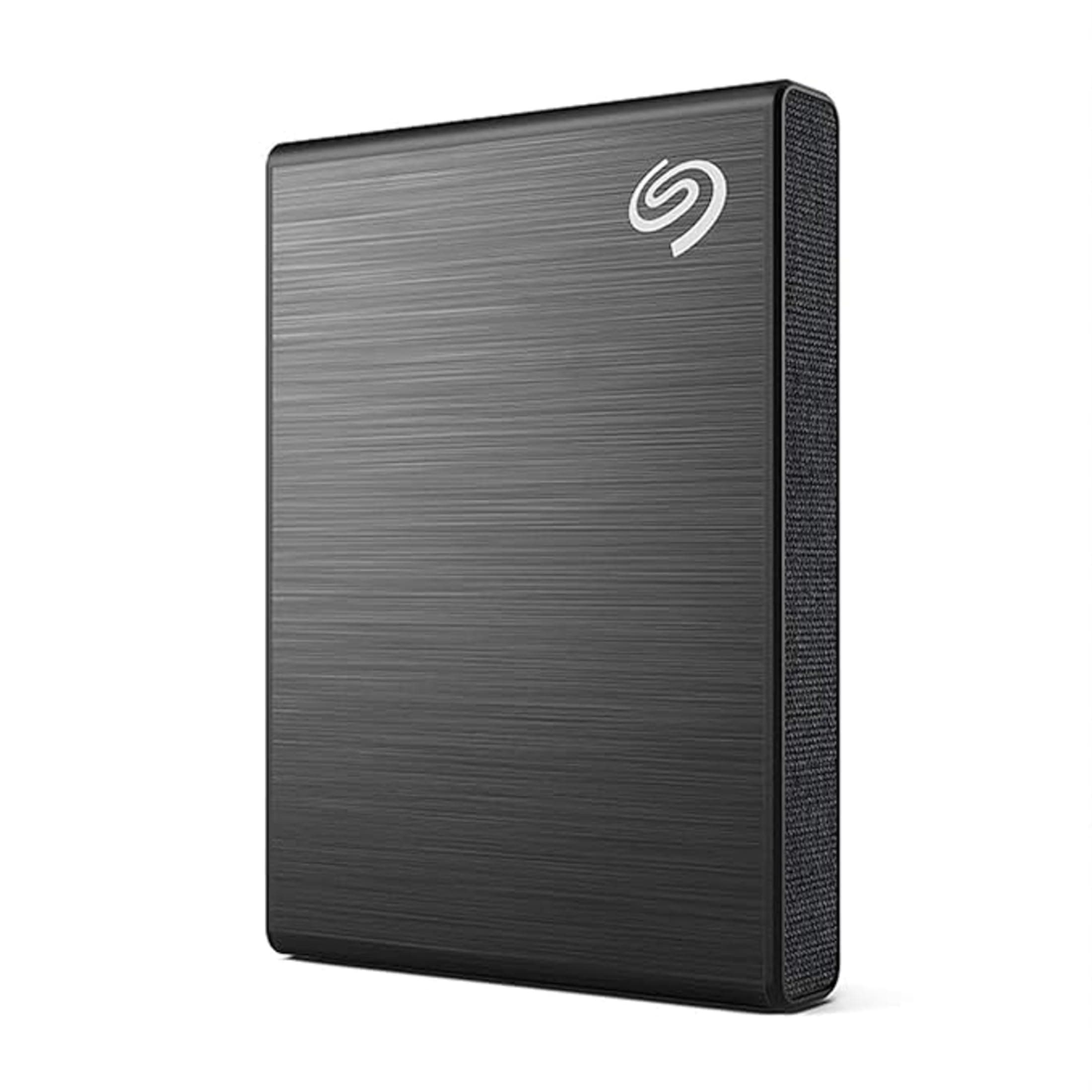One Touch SSD 2TB External SSD Portable – Black, speeds up to 1030MB/s, 6mo Mylio Photo+ subscription, 6mo Dropbox Backup Plan and Rescue Services (STKG2000400)
