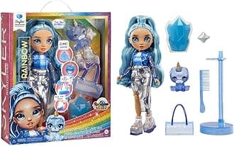 Rainbow High Fashion Doll with Slime & Pets - Skyler (Blue) - 28cm Shimmer Doll with Glitter Slime Magical Pets and Fashion Accessories - Kids Toys - Perfect for Ages 4-12