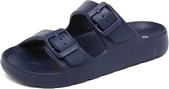 Boys Girls Double Buckle Slide Sandals Comfort Beach Pool Shower Slippers Adjustable Indoor Outdoor Little Kid/Big Kid