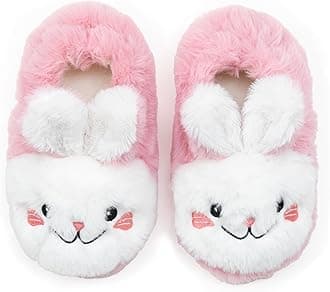 Baby Girls Cute Cartoon Warm House Slippers with Non-Slip Rubber Sole