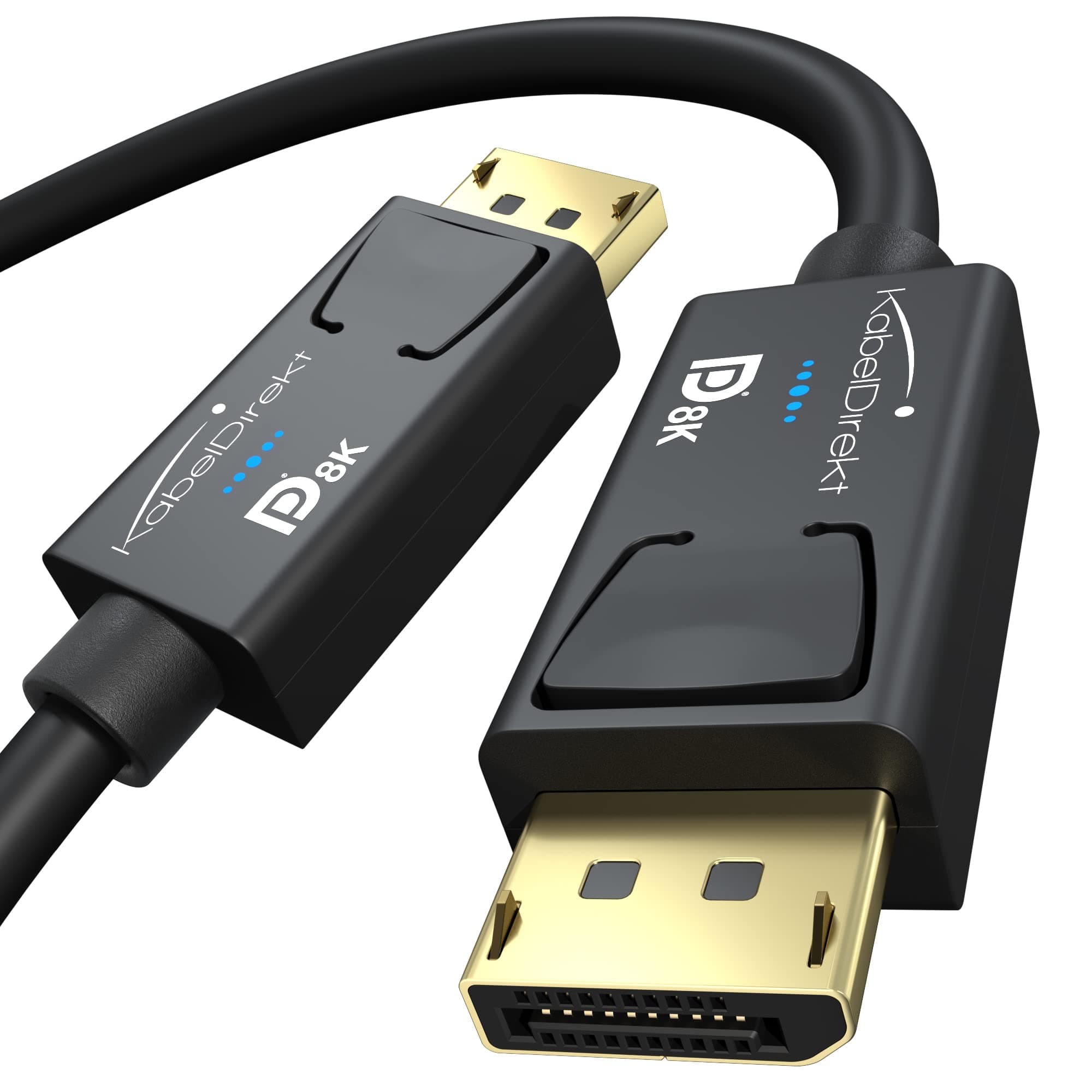 8K DisplayPort & DP cable, special A.I.S. shielding & official VESA certification – 1m (for DP 1.4 gaming PCs/laptops/graphics cards/monitors with 8K@60Hz, 4K@120Hz, 144Hz/165Hz/240Hz) by CableDirect