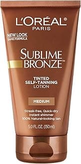 L'Oreal Paris Sublime Bronze Tinted Self-Tanning Lotion, Medium Natural Tan, 5 fl. oz.