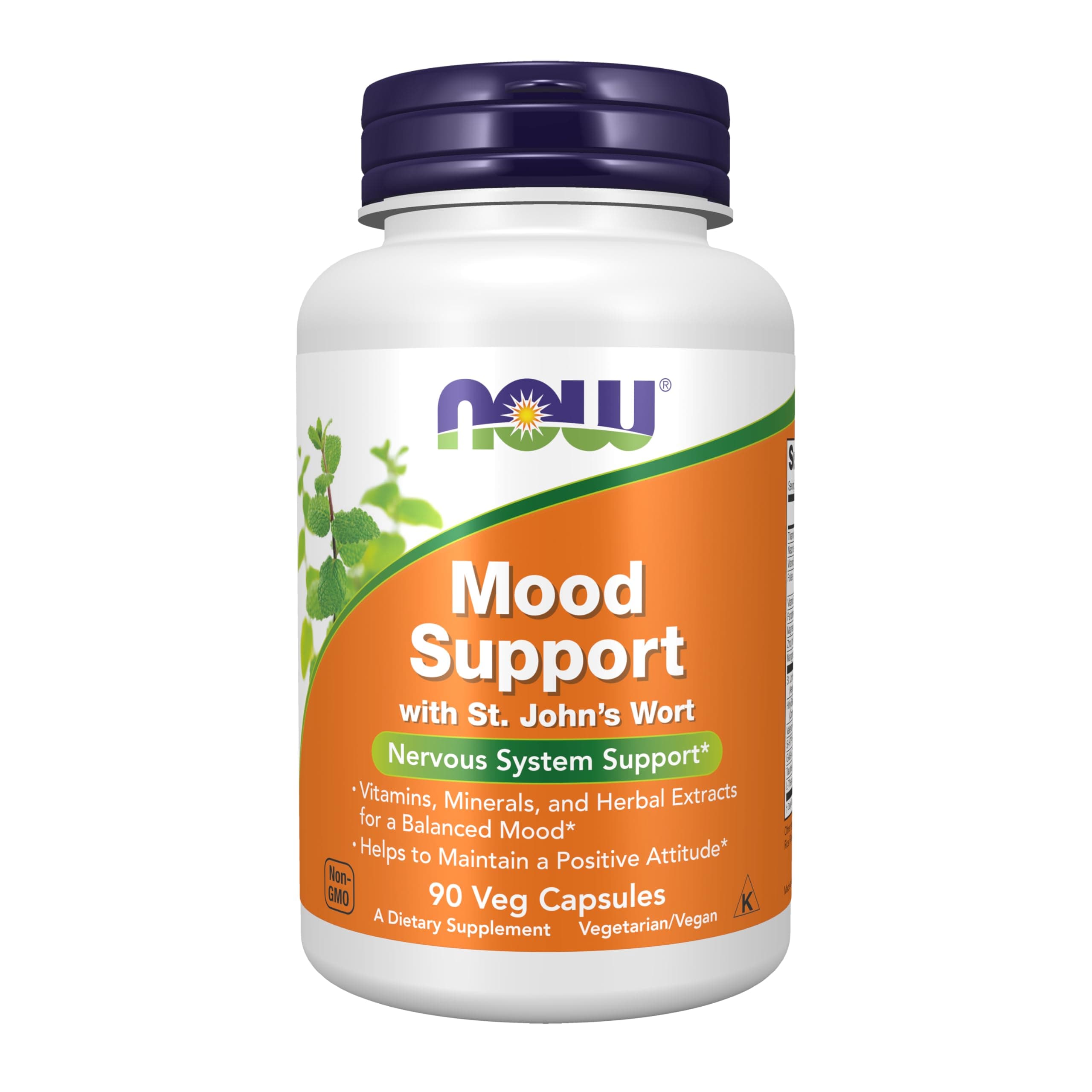 Supplements, Mood Support with St. John's Wort, Nutrient and Herbal Extracts, 90 Veg Capsules