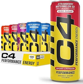 C4 Energy Drinks Variety Pack, Sugar Free Pre Workout Performance Drink With No Artificial Colors or Dyes, Zero Calorie, Coffee Substitute or Alternative, 4 Flavor Variety 12 Pack