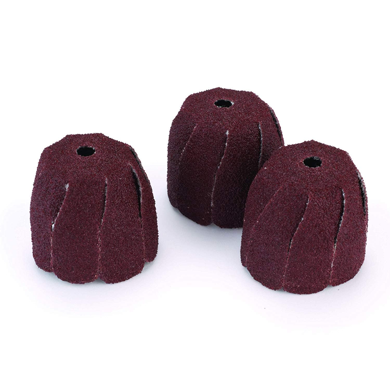 KING ARTHUR’S TOOLS Assorted Small Round Sanding Sleeves (3 Pack) - Aluminum Oxide, 80/150/320 Grit - Compatible with Wood, Metal, Plastic