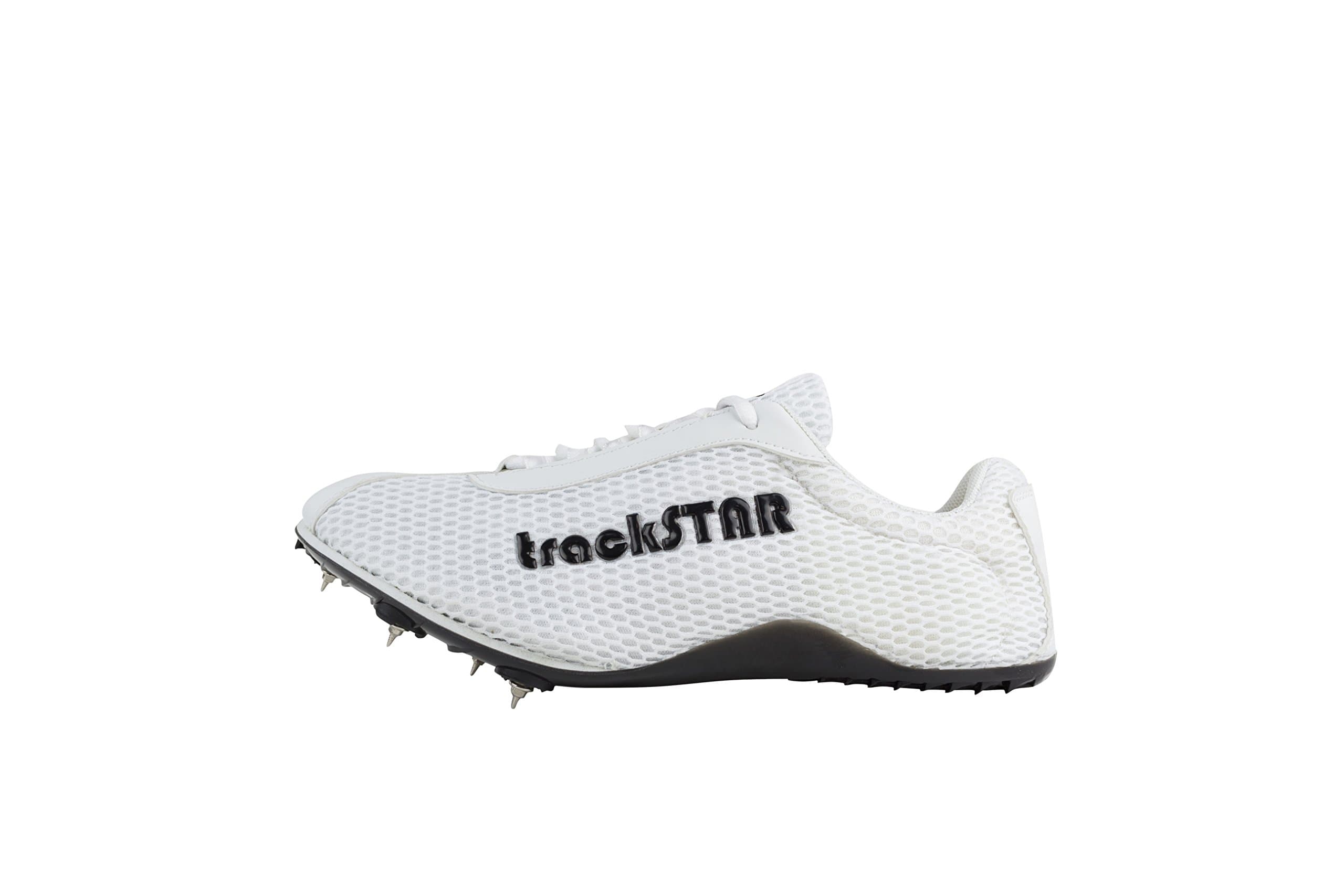 Running Track Spikes Shoes (2 same as Size 4, White)