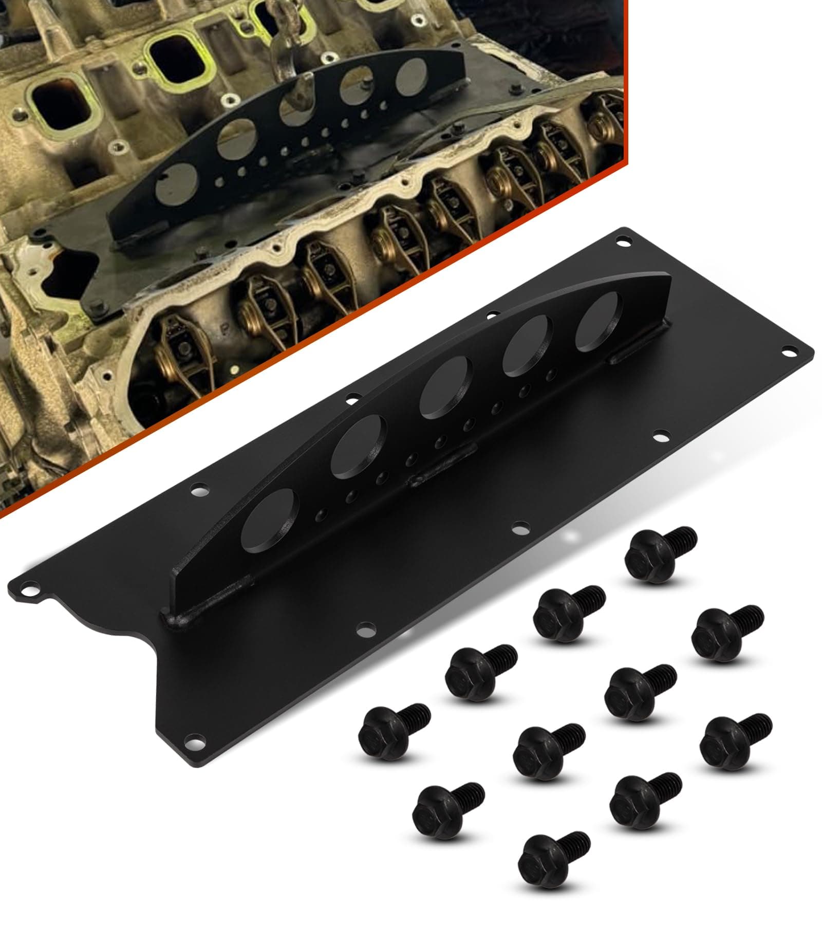 for LS Engine Lift Plate - Heavy Duty Engine Hoist Picker Crane Lift Plate Compatible with Chevy LS Series LSX LS LS1 LS2 LS3 LQ4 6.0 6.2 5.3 4.8 Gen 3 Gen IV Engines