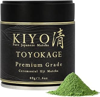 Kiyo Matcha Premium Grade Toyokage Ceremonial Uji Matcha - Pure Japanese First Harvest Ceremonial Grade Matcha Green Tea Powder from Uji, Japan (40g/1.41oz)