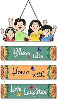 Artvibes Home Quote Wooden Wall Hangings Decor For Home | Living Room | Quotes Decor Item | Home Quotes Wall Hanging | Modern Decor Items | Wall Poster | Artworks Hangings | Unique Gift (WH_6907N)