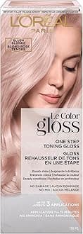 L’Oréal Paris L'Oreal Le Color Gloss One Step In-Shower Toning Hair Gloss, Neutralizes Brass, Conditions & Boosts Shine, Blush Blonde, 4 fl oz