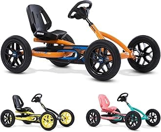 Berg Toys Buddy B-Orange Pedal Go Kart for Kids and Adults – Adjustable Ride On Toy for Ages 4-8 – Go Karts with BFR System, Adults Outdoor Pedal Car for Kids