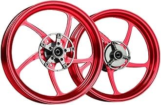 MOS Forged Aluminum Alloy Rims Wheels for Yamaha YZF-R15 MT-15 2018-2023 (Red)