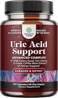 Green Coffee Bean Extract for Uric Acid Cleanse & Detox - Green Coffee Beans with Turmeric, Tart Cherry & Celery Seed for Adults - Daily Uric Acid Flush for Joints Support & Kidney Cleanser – 120 Ct