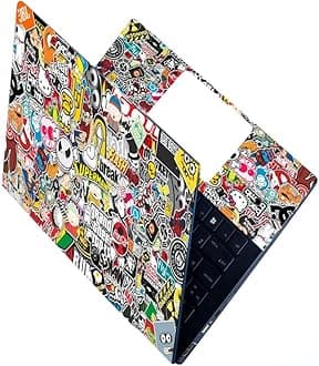 Full Laptop Skin Stickers HD Quality Sticker for Laptops Upto 15.6" (Dustproof|Waterproof|Scratchproof|Reusable) - Cartoon Ron FL