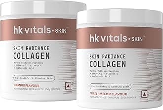 Marine Collagen Supplements (Orange & Watermelon, 2 x 200g) | With Biotin, Vitamin C & E | For Healthy Hair & Skin