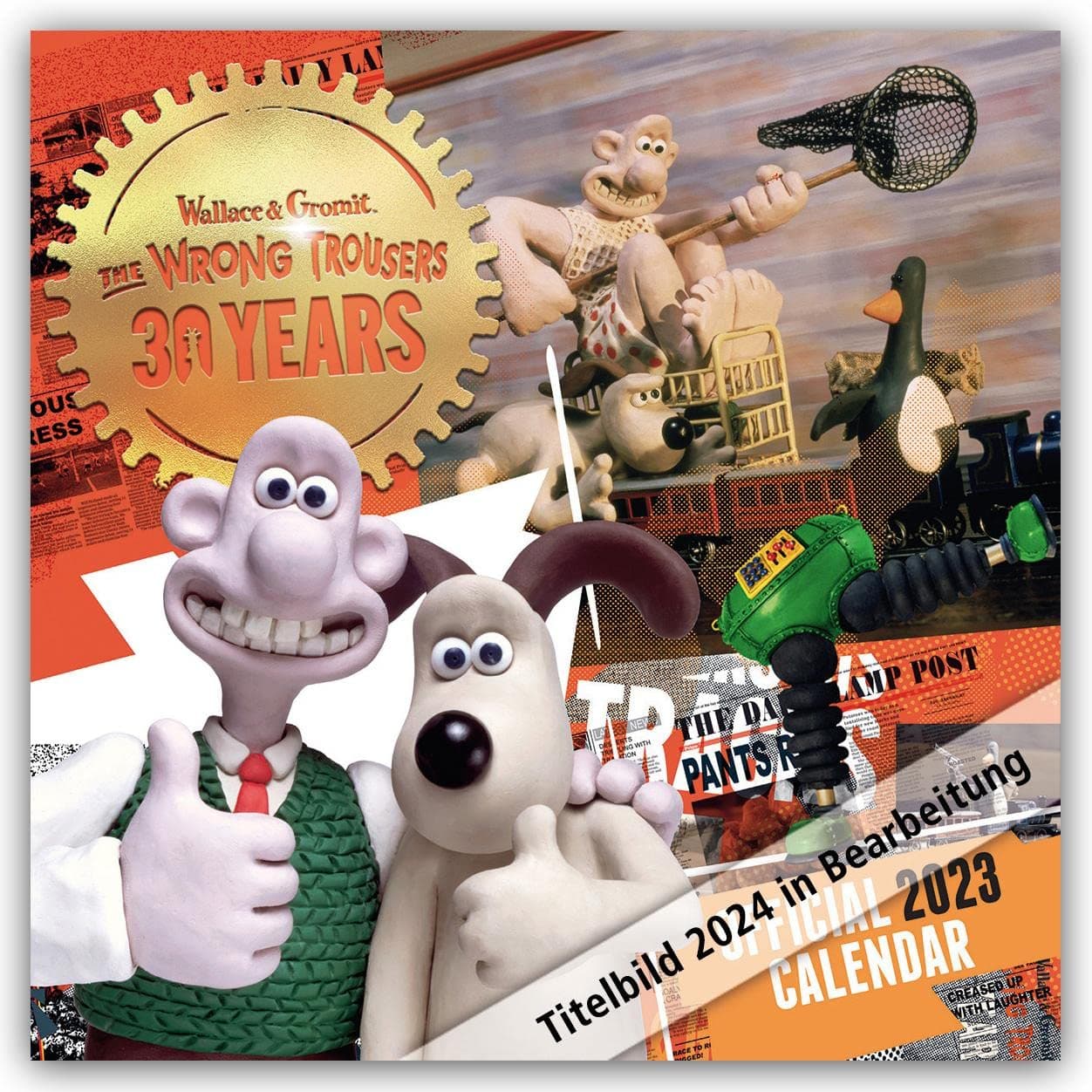 Wallace & Gromit 2024 Square Wall Calendar