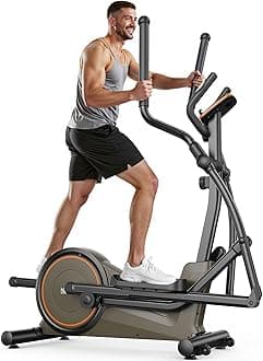 Elliptical Machine, Elliptical Exercise Machine for Home Use with Hyper-Quiet Magnetic Driving System, 20IN Stride, 16 Resistance Levels, 500LBS Loading Capacity, App Supported
