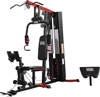 Fitvids Multifunctional Home Gym Equipment with 122.5 lbs Weight Stack