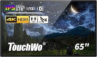 65 inch Interactive Touchscreen Monitor, Digital Electronic Whiteboard with 16:9 FHD 1080P Display, Windows 10 All-in-One Smart Board for Office and Classroom, Core i7 RAM 8G & ROM 256G