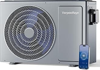 27000 BTU Above Ground Pool Heater 7000 Gallon Swimming Pool Heater Pump Heating or Cooling Electric Pool Heater For Inground Pool WiFi Control Schedule 120V 60HZ