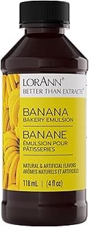 Lorann Oils Banana Bakery Emulsion: Ideal for Boosting Fruit Tones in Cakes, Cookies & Desserts, Gluten-Free, Keto-Friendly, Banana Extract Substitute Essential for Your Kitchen