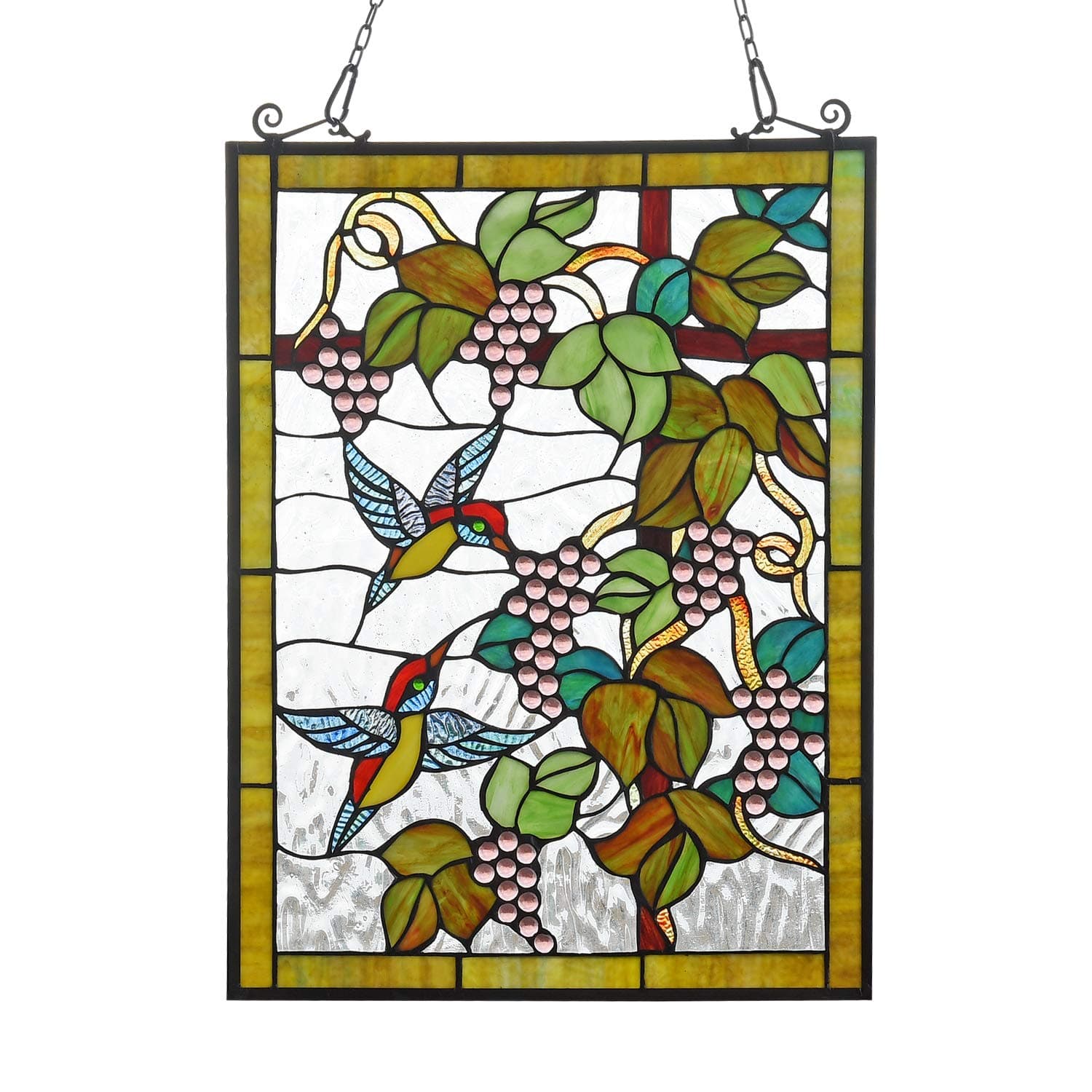 COTOSSStained Glass Window Hangings, Stained Glass Panel, Tiffany Window Panel Hanging, Tiffany Glass Panel, Suncatcher, Tiffany Style Window Hanging