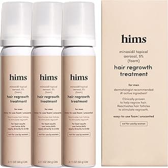 hims Hair Regrowth Treatment - Topical Minoxidil 5% Solution for Men - Extra Strength - Supports Thicker, Fuller Hair - Non-Greasy - Unscented, 3 Pack