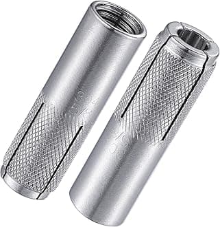 Wensilon(20 pcs) 5/8"-11 Premium Stainless Steel Drop in Anchors Assortment, Knurled Drop-in-Anchor for Solid Concrete, Internal Forced Expansion Screw Bolts