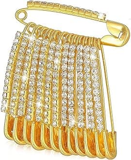 VAMA FASHIONS Stone Safety Saree Pin Dress Kurtis Pallu Dupatta Chunari Scarf Sari Pleats Pins for women