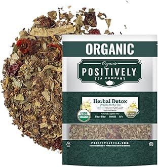 Organic Positively Tea Company, Herbal Tea, Refreshing Botanical Blend with Tulsi, Spearmint & Rosehips, Loose Leaf, 16 Ounce