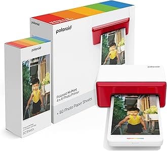 Polaroid Hi-Print Bluetooth 4x6 Photo Printer + Photo Paper Bundle (80 Sheets Included) (6552)