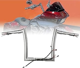 Chrome PREWIRED 1.5" Fat Ape Hanger Handlebar 12" Rise for 2016-2023 Harley Road Glide & Road Glide Special & Road Glide Ultra