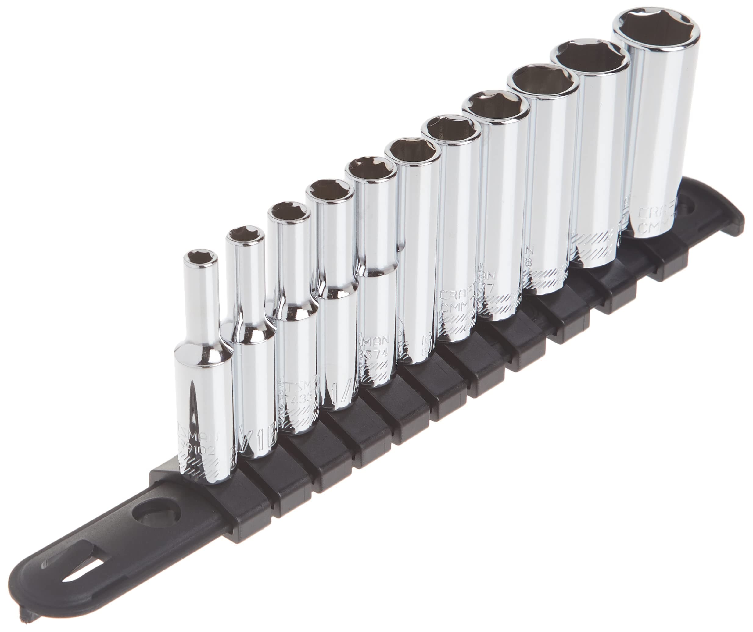 Socket Set, SAE, 1/4-Inch Drive, 6-Point, 11-Piece (CMMT12050)