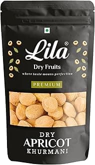 LILA DRY FRUITS Apricots 500 g – 100% Natural Dried Afghani Apricot | Naturally Sweet Khubani, Chewy | Dry Fruit Khurbani Ideal for Snacking, Baking, Cooking & Toppings | Perfect for Giftings