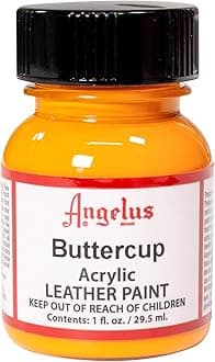 Angelus Acrylic Leather Paint, 1 Fl Oz (Pack of 1), Buttercup