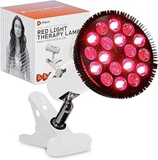 LifePro InfraGlow NIR & Red Light Therapy Lamp, Infrared Red Light Bulb with 18 LEDs & Clip-On Design, at-Home Therapy for Body, Chronic Pain Relief, Skin Wellness & Recovery