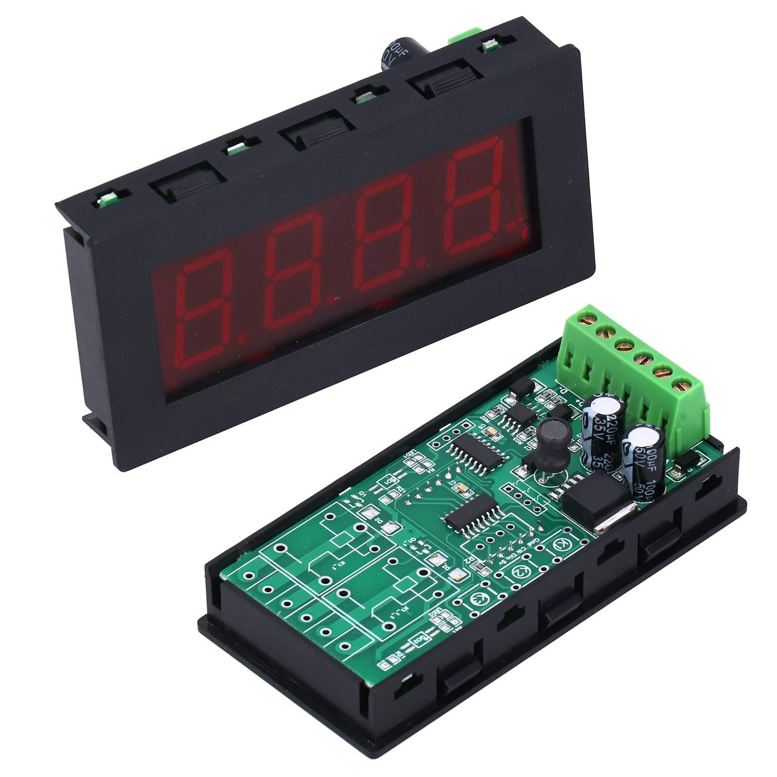 Hyuduo LED 7 Segment Display, MODBUS-RTU Display Module, 4 Digits Display with RS485 Serial Port for PLC Communication (5-36V)