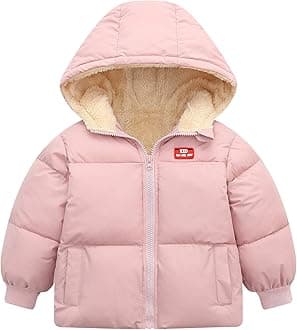 Baby Winter Coats, Outerwear for Toddler Kids Infants Boys Girls Light Puffer Warm Hooded Down Jacket for 2-7 Years