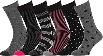 Easton Marlowe Mens Dress Socks - Fun Colorful Socks for Men - Cotton Patterned Fashion Mens Socks 6 Pack